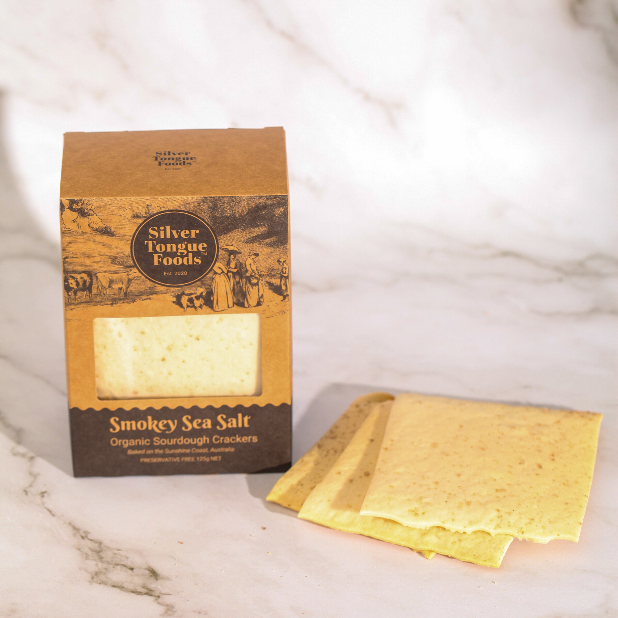 Smokey Sea Salt Sourdough Cracker - Silver Tongue